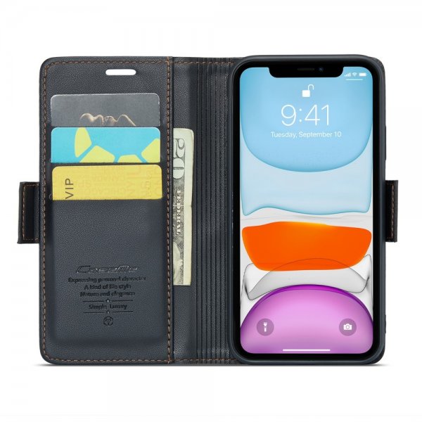 CaseMe iPhone 11 -kotelo, 023 Series, musta