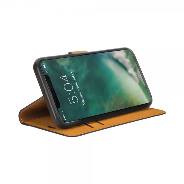 Xqisit iPhone 11 -kotelo, Slim Wallet Selection, musta