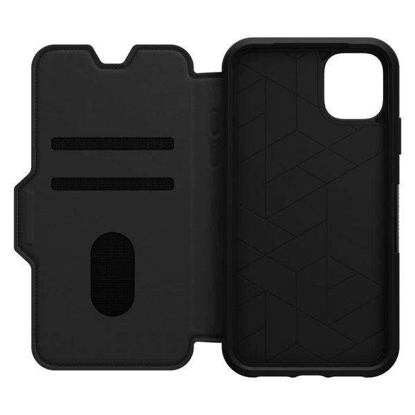 Otterbox iPhone 11 Kotelo Strada Series Aitoa Nahkaa Musta