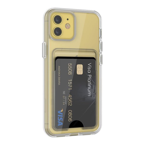Rvelon iPhone 11 Kuoret Korttipidike Läpinäkyvä