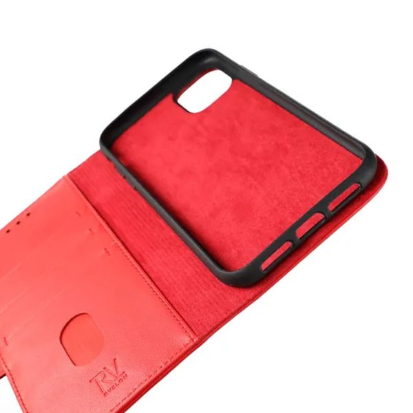 Rvelon iPhone 11 -kotelo, aitoa nahkaa, punainen