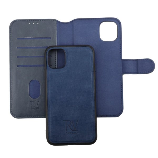 Rvelon iPhone 11 -kotelo, magneettinen, irrotettava kuori, sininen