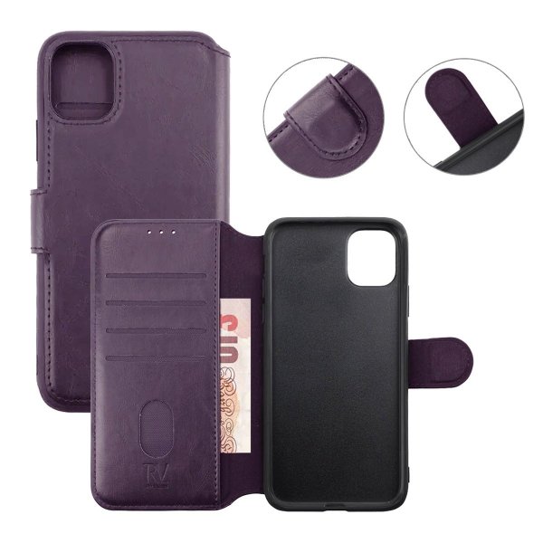 Rvelon iPhone 11 -kotelo, 4 korttipaikkaa, violetti