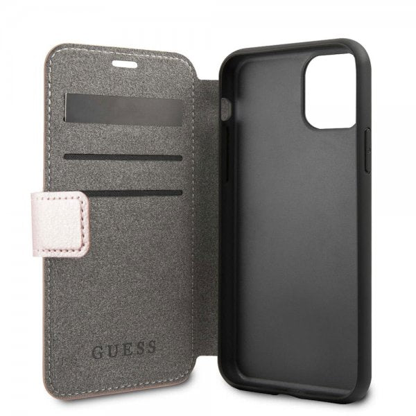 Guess iPhone 11 Pro Kuori Nahkakuvio Ruusukulta