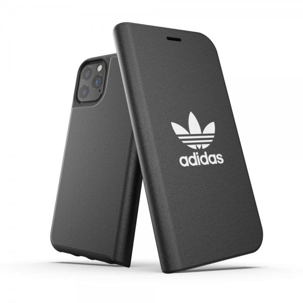 Adidas iPhone 11 Pro -suojakotelo TAI kirjakotelo FW19, musta-valkoinen