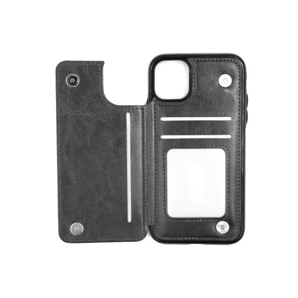 iPhone 11 Pro Max Kuoret Korttipaikka Ulkopuolella Musta