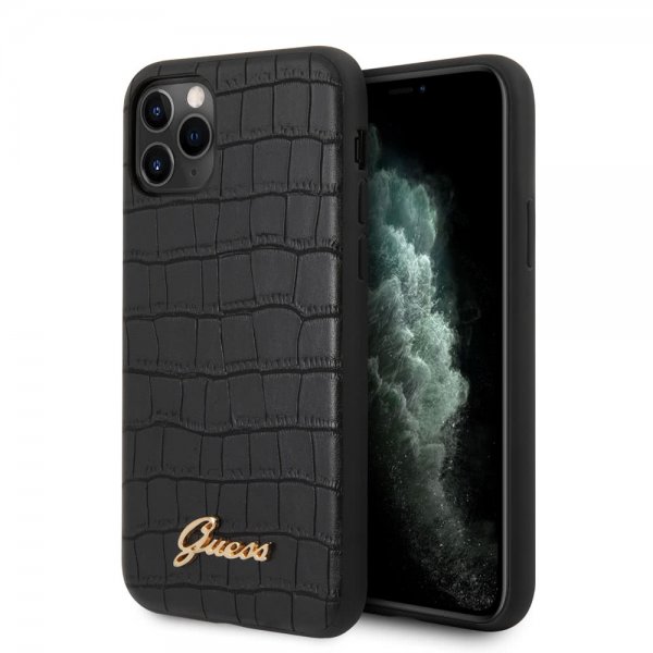 Guess iPhone 11 Pro Max Suojakuori Croco Musta