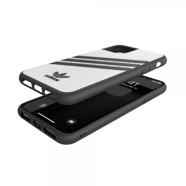 Adidas iPhone 11 Pro Max -kuori TAI 3 Stripes Snap Case PU FW19 Valkoinen Musta