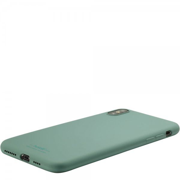 holdit iPhone Xs Max Silikonisuojakuori Moss Green