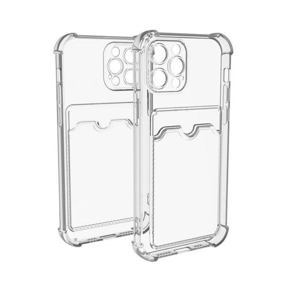 iPhone 11 Pro Max Kuoret Korttipidike Iskunkestävä Läpinäkyvä
