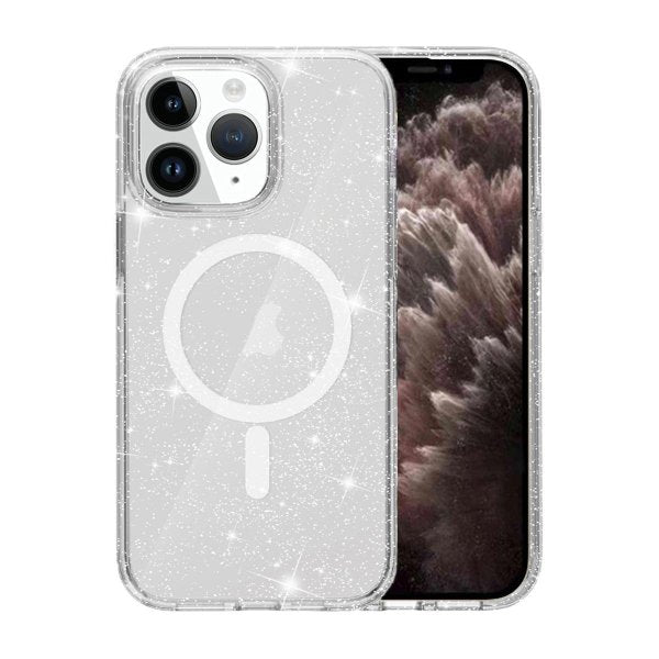 Rvelon iPhone 11 Pro Kuori Glitter MagSafe Läpinäkyvä