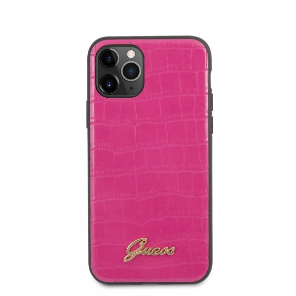 Guess iPhone 11 Pro Kuori Croco Pinkki