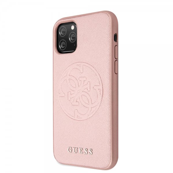 Guess iPhone 11 Pro Kuori Saffiano Cover Ruusukulta