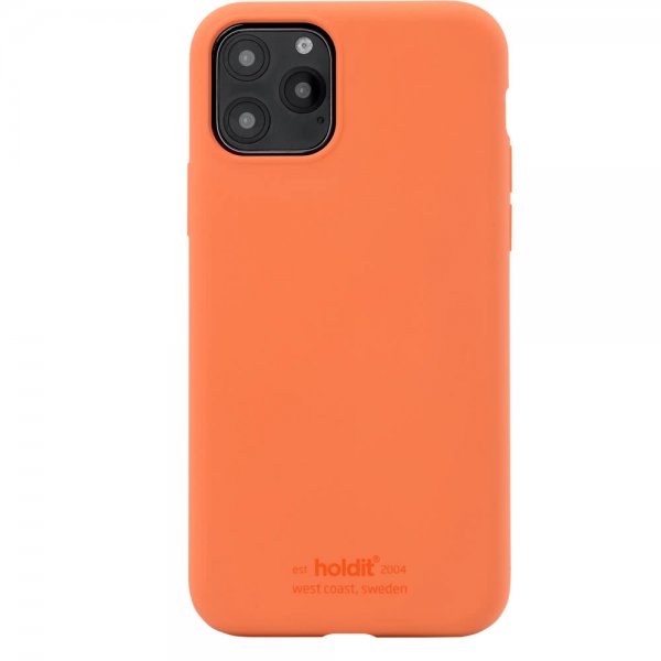 holdit iPhone 11 Pro -kuori silikonia, oranssi