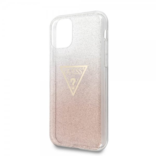 Guess iPhone 11 Pro Kuori Solid Glitter Cover Pinkki