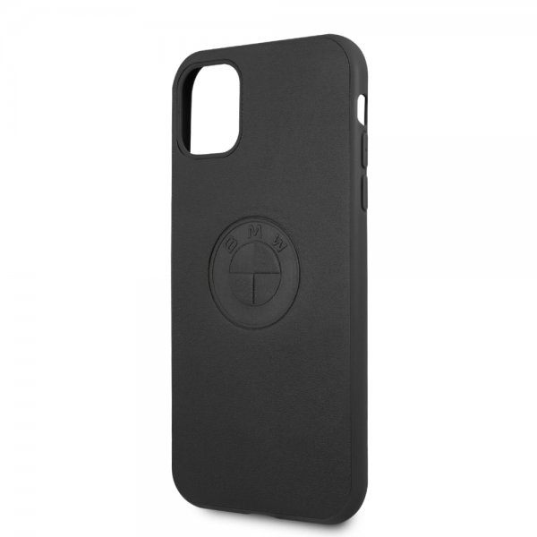 BMW iPhone 11 -suojakuori kohopainettu logo musta