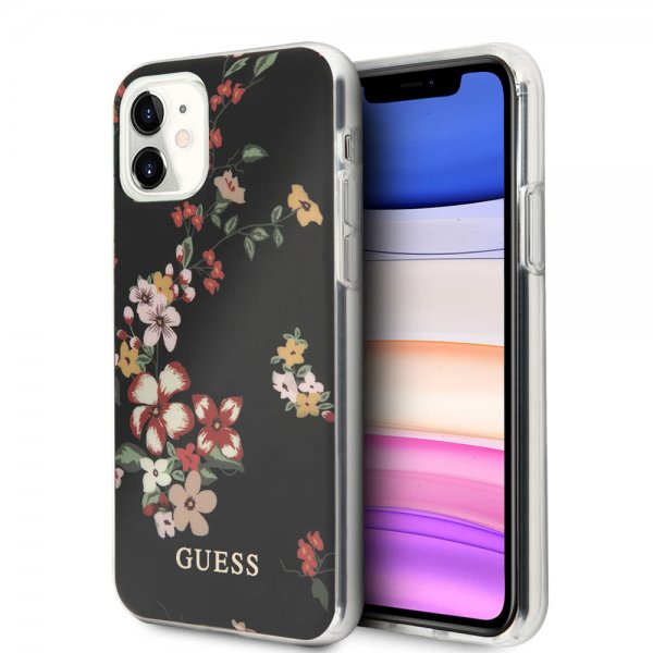 Guess iPhone 11 -suojakuori Flower Edition N.4 Musta