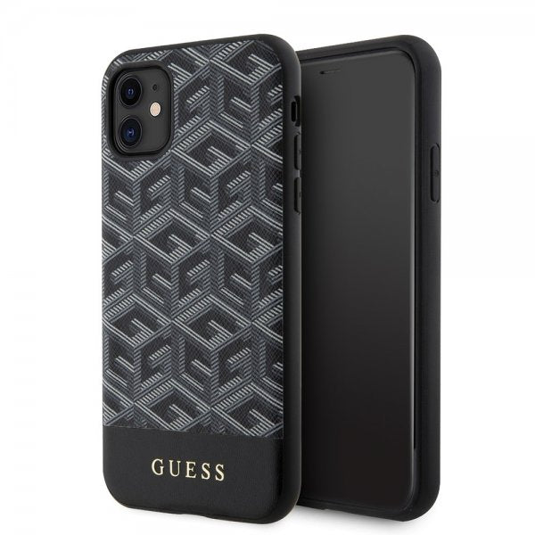 Guess iPhone 11 -suojakuori G Cube MagSafe, musta