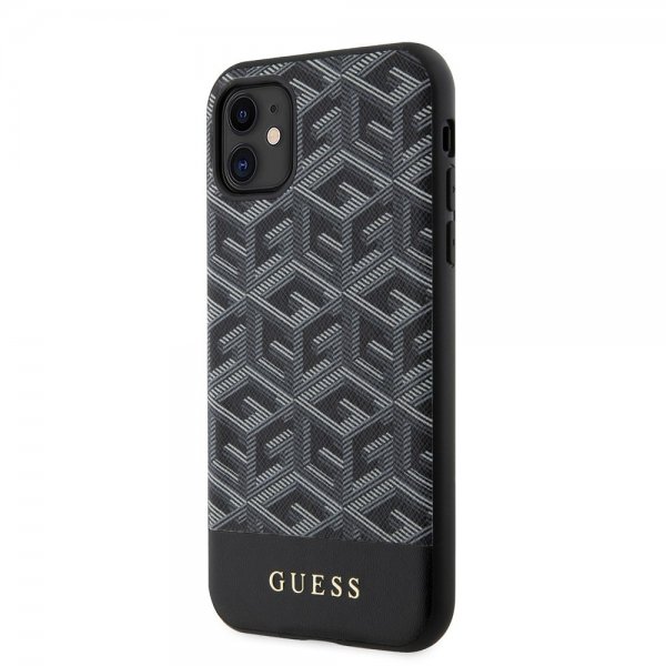 Guess iPhone 11 -suojakuori G Cube MagSafe, musta