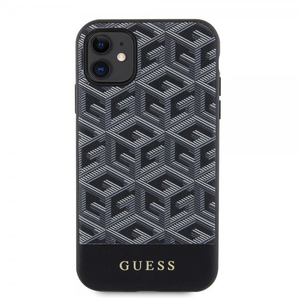 Guess iPhone 11 -suojakuori G Cube MagSafe, musta