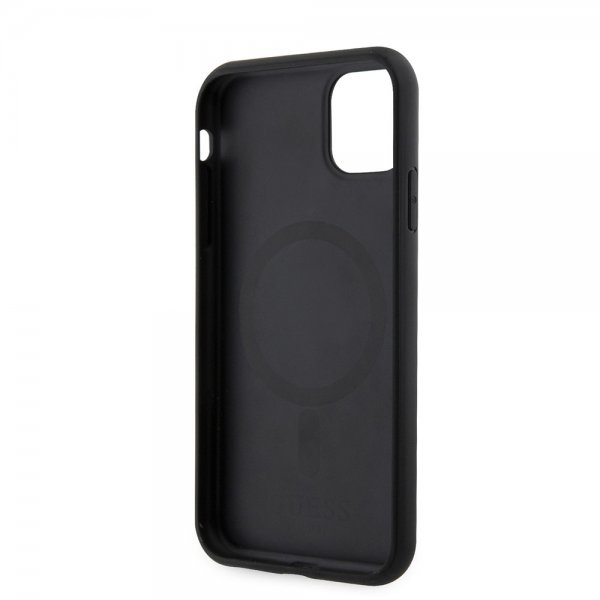 Guess iPhone 11 -suojakuori G Cube MagSafe, musta