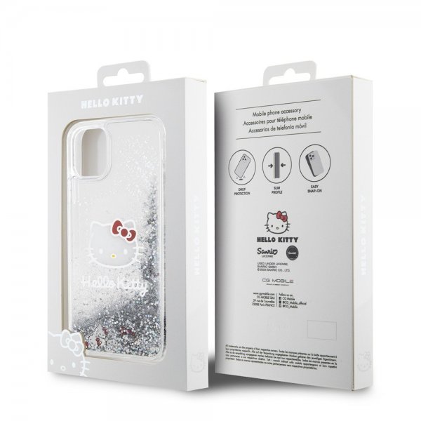 Hello Kitty iPhone 11 -kuori Liquid Glitter Translucent