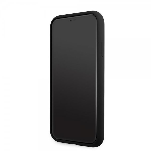Guess iPhone 11 -suojakuori Metal Triangle, musta