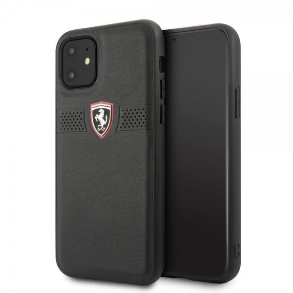 Ferrari iPhone 11 -suojakuori Off Track logolla, musta