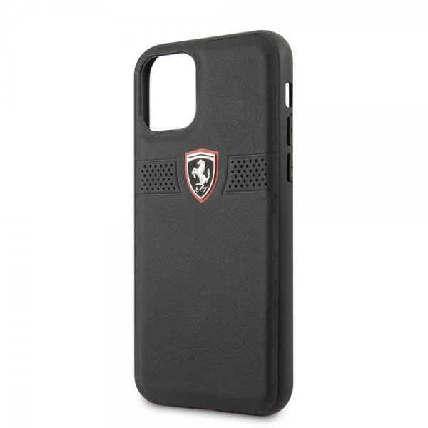 Ferrari iPhone 11 -suojakuori Off Track logolla, musta