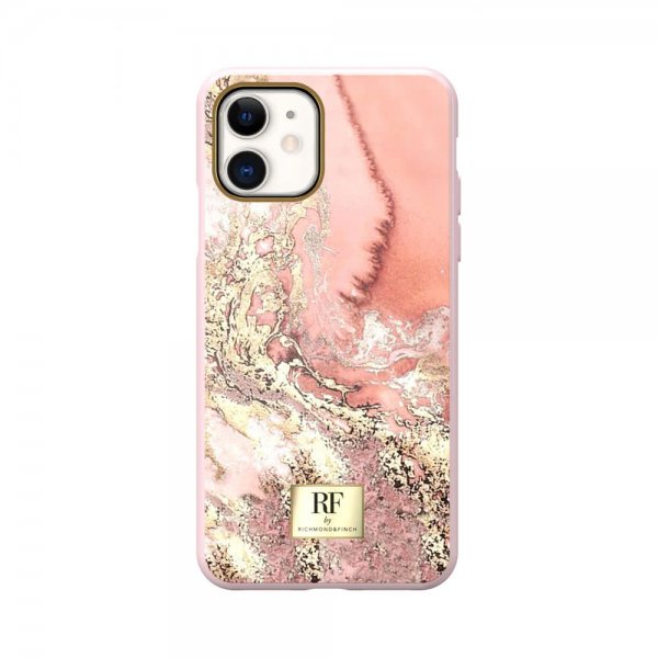Richmond & Finch iPhone 11 -suojakuori Pink Marble Gold
