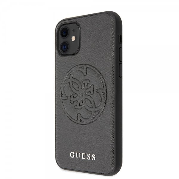Guess iPhone 11 Kuoret Saffiano Cover Musta