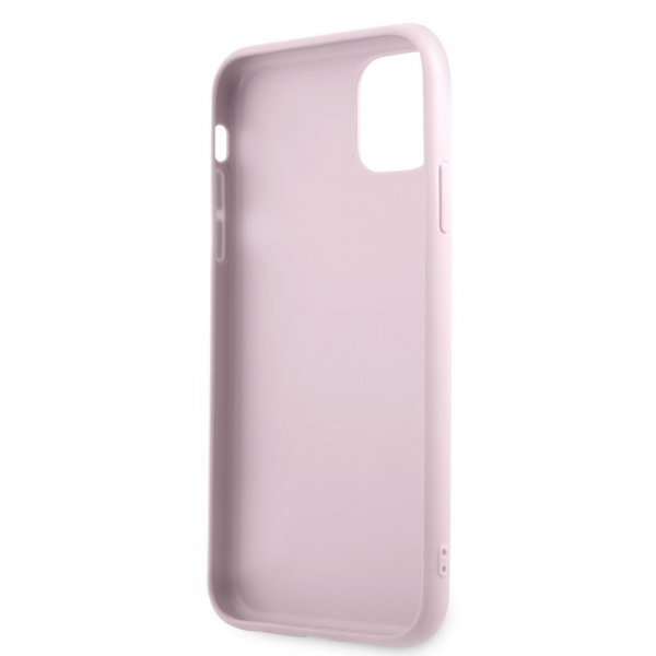 Guess iPhone 11 -suojakuori Saffiano Metal Logo Lila