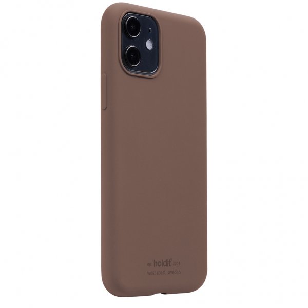 holdit iPhone 11 Silikonisuojakuori Tummanruskea