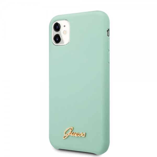 Guess iPhone 11 -silikonikuori, vintage-vihreä