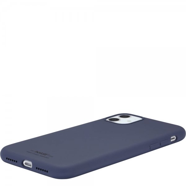 holdit iPhone 11 -silikonikuori, tummansininen