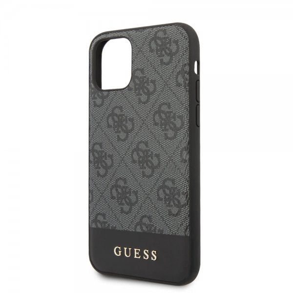 Guess iPhone 11 -suojakuori Stripe Cover Harmaa