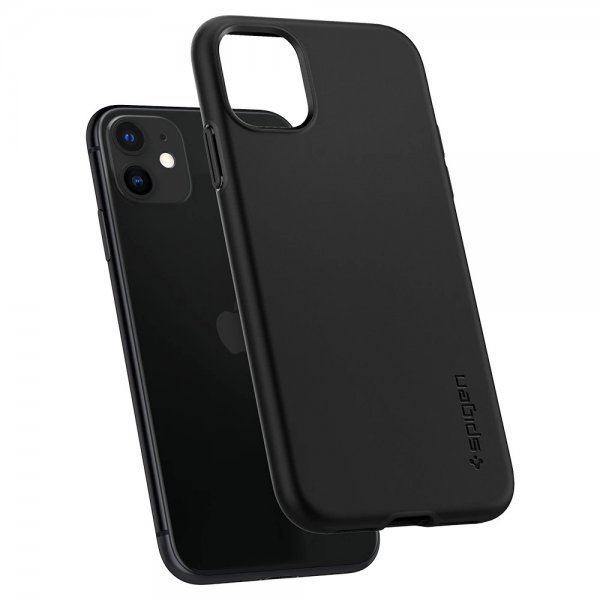 Spigen iPhone 11 -suojakuori Thin Fit Pro, musta