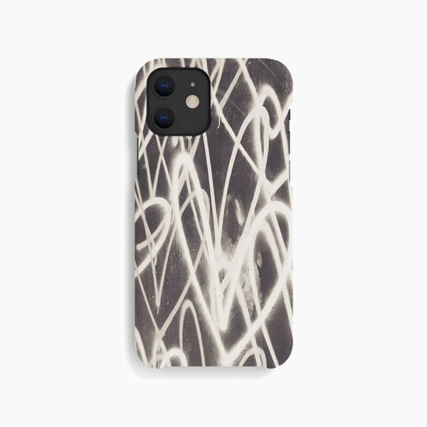 agood company iPhone 11 -suojakuori, kasvipohjainen, Graffiti Heart Black White