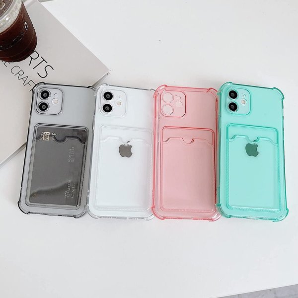 iPhone 11 Suojakuori Korttipidike Iskunkestävä Läpinäkyvä