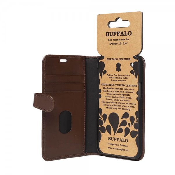 Buffalo iPhone 12 Mini Kotelo Buffalo Irrotettava Kuori Ruskea