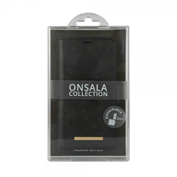 Onsala iPhone 12 Mini Suojakotelo Fashion Edition Irrotettava Kuori Midnight Black