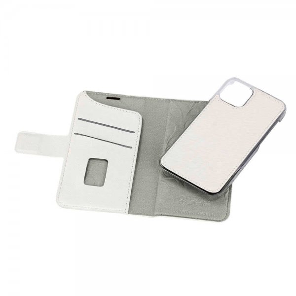 Onsala iPhone 12 Mini Suojakotelo Fashion Edition Irrotettava Kuori Saffiano Valkoinen