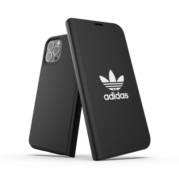 Adidas iPhone 12/iPhone 12 Pro Kotelo Booklet Case Basic Musta