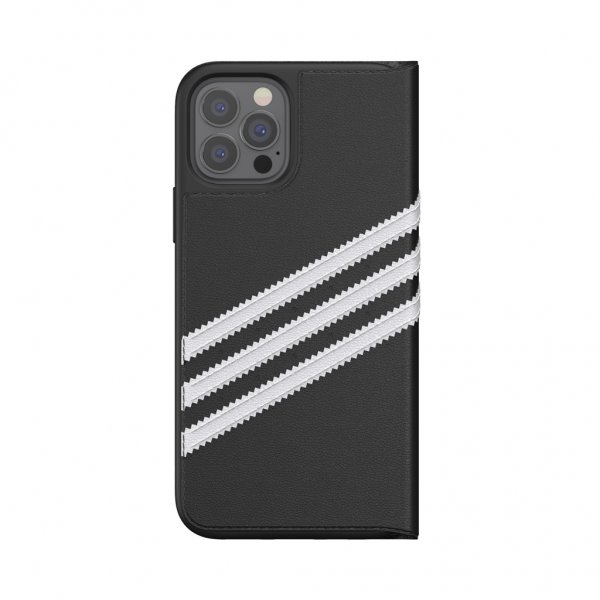 Adidas iPhone 12/iPhone 12 Pro Kotelo Booklet Case Musta
