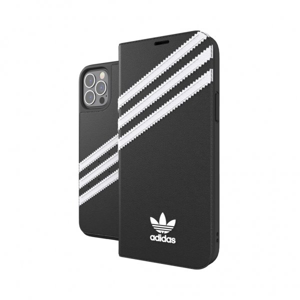 Adidas iPhone 12/iPhone 12 Pro Kotelo Booklet Case Musta