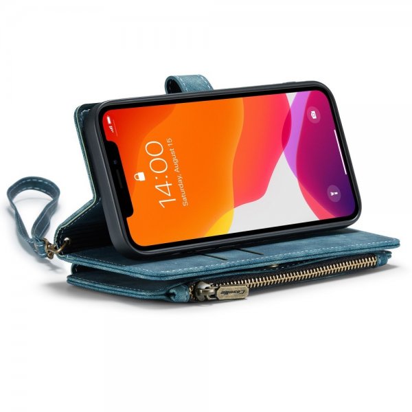 CaseMe iPhone 12/iPhone 12 Pro Kotelo C30-sarja Petrol