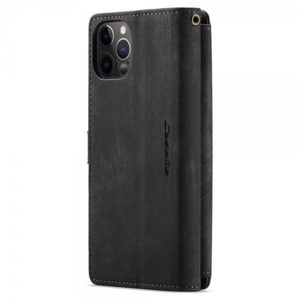 CaseMe iPhone 12/iPhone 12 Pro Kotelo C30 Sarja Musta