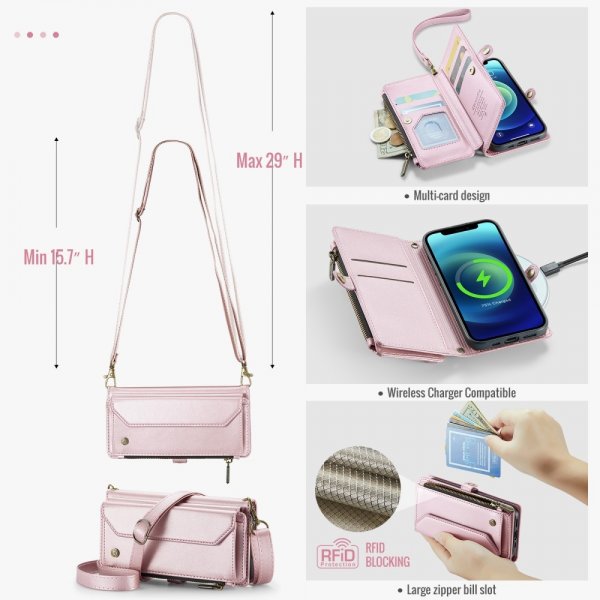 CaseMe iPhone 12/iPhone 12 Pro Kotelo C36 Series Pinkki