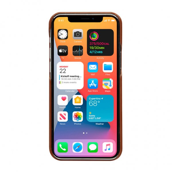 dbramante1928 iPhone 12/iPhone 12 Pro Kotelo Lynge Irrotettava kuori Ruskea