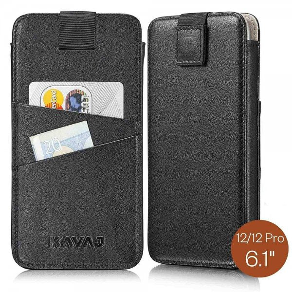 KAVAJ iPhone 12/iPhone 12 Pro -kotelo Miami, musta